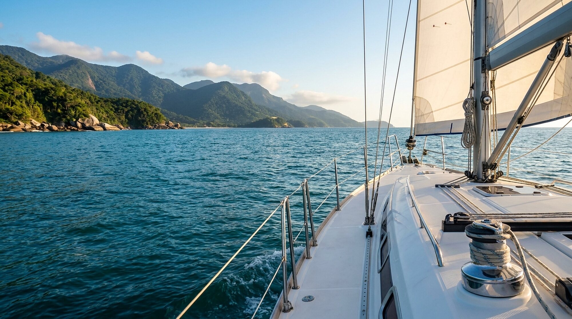 Veleiros no canal de Ilhabela